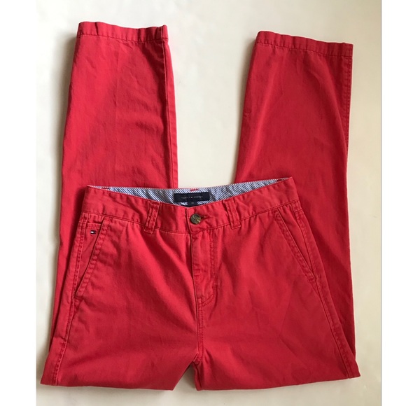 Tommy Hilfiger Other - Tommy Hilfiger Boys Size 20 Coral Chino Pants Straight Leg Casual Preppy